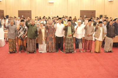 Pengasuh Pondok Pesantren se-Nganjuk Deklarasi Dukung Gus Muhibbin dan Aushaf Fajr sebagai Bupati dan Wakil Bupati
